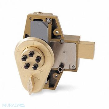 KABA D0003 Pushbutton Deadbolt Satin Brass, 1U078