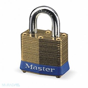 MASTER LOCK Keyed Padlock 5/8 in Rectangle Gold, 1U171