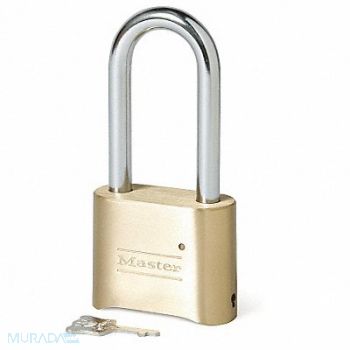 MASTER LOCK Combination Padlock 1 1/2in Rectgle Gold, 1U173