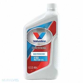 VALVOLINE Engine Oil 50 Conventional 1qt, 1UBY1