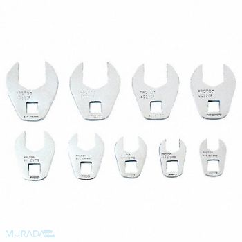 PROTO Crowfoot Skt Set Steel DvSz 3/8 SAE, 1UDT7