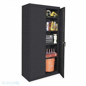 GRAINGER APPROVED F8666 Storage Cabinet 72 x36 x24 Black 4Shlv, 1UEZ9