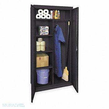 GRAINGER APPROVED Storage Cabinet 78 x36 x24 Black 5Shlv, 1UEZ3