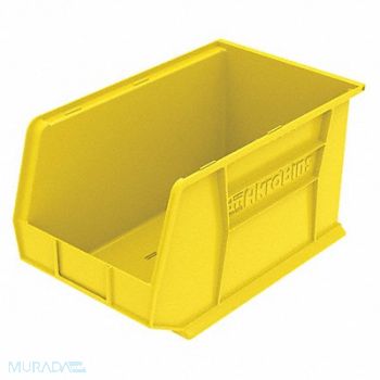 AKRO-MILS F8691 Hang and Stack Bin Yellow Plastic 10 in, 1UGP9