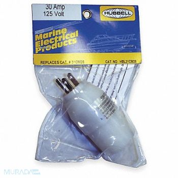 HUBBELL Plug Config Adapter Wht 5-15P 3750W, 1UKB5