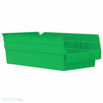 AKRO-MILS Shelf Bin Green Indstr Grd Poly 4 in, 1UMR9