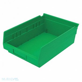 GRAINGER APPROVED Shelf Bin Green Indstr Grd Poly 4 in, 48WG87