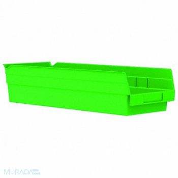 AKRO-MILS Shelf Bin Green Indstr Grd Poly 4 in, 1UMT4
