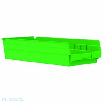 GRAINGER APPROVED Shelf Bin Green Indstr Grd Poly 4 in, 48WG92