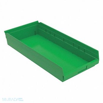 AKRO-MILS Shelf Bin Green Indstr Grd Poly 4 in, 1UMU1