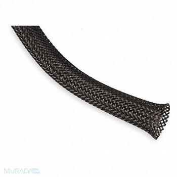 TECHFLEX Braided Sleeving 0.750 in 250 ft Black, 1UXY2
