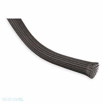 TECHFLEX Braided Sleeving 1.250 in 50 ft Black, 1UXZ9