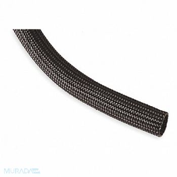 TECHFLEX Sleeving 0.750 in 100 ft Black, 1UYB7