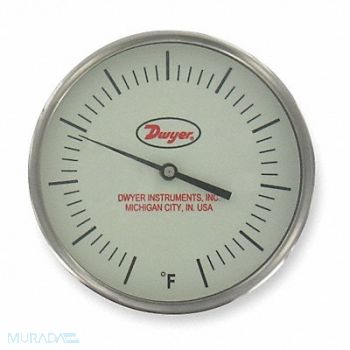 DWYER K3124 Bimetal Thermom 5 In Dial 0 to 500F, 1UYZ6