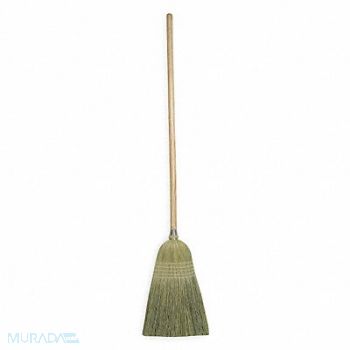 TOUGH GUY Corn Broom 38 in Handle L 12 in Face, 1VAB9