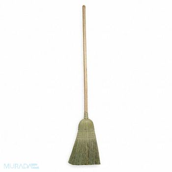 TOUGH GUY Corn Broom 38 in Handle L 12 in Face, 1VAC1