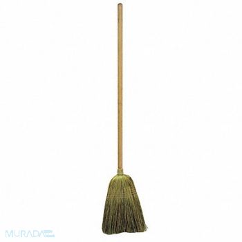 TOUGH GUY Corn Broom 38 in Handle L 12 in Face, 1VAC3