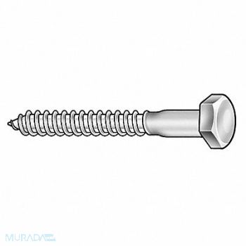 GRAINGER APPROVED Hex Lag Screw 1/4 18-8SS 1.25 L PK50, 3AWU2