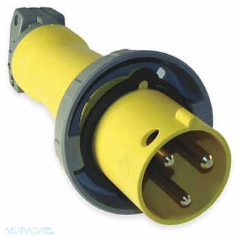 HUBBELL IEC Pin and Sleeve Plug 2P 3W 100A 125V, 1VCJ1