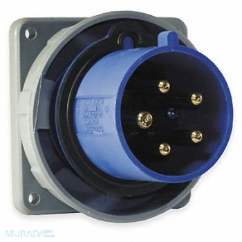HUBBELL WT Pin and Sleeve Inlet Blue 4P 5W 100 A, 6C591