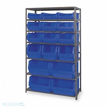 QUANTUM STORAGE SYSTEMS D5571 Bin Shlvng 18inx75inx42in Blue, 1VH16
