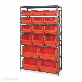 QUANTUM STORAGE SYSTEMS D5571 Bin Shlvng 18inx75inx42in Red, 1VH18