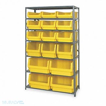 QUANTUM STORAGE SYSTEMS D5571 Bin Shlvng 18inx75inx42in Yellow, 1VH19