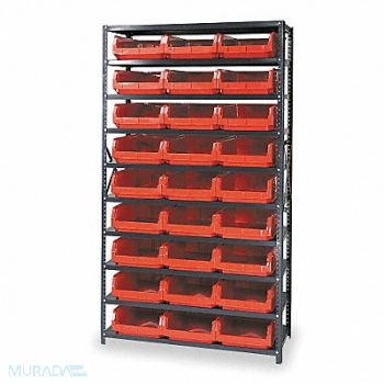QUANTUM STORAGE SYSTEMS E1528 Bin Shlvng 18inx75inx42in Red, 1VH22