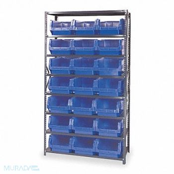 QUANTUM STORAGE SYSTEMS E1529 Bin Shlvng 18inx75inx42in Blue, 1VH24