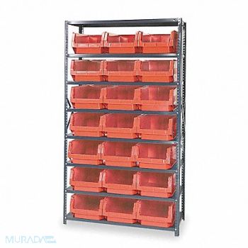 QUANTUM STORAGE SYSTEMS E1529 Bin Shlvng 18inx75inx42in Red, 1VH26