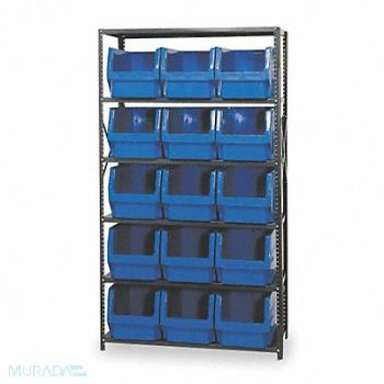 QUANTUM STORAGE SYSTEMS E1530 Bin Shlvng 18inx75inx42in Blue, 1VH28