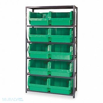 QUANTUM STORAGE SYSTEMS E1531 Bin Shlvng 18inx75inx42in Green, 1VH33