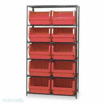 QUANTUM STORAGE SYSTEMS E1531 Bin Shlvng 18inx75inx42in Red, 1VH34