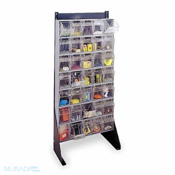 QUANTUM STORAGE SYSTEMS Single Sided Tip-Out Stand PwdrCtd 52 in, 1VH36