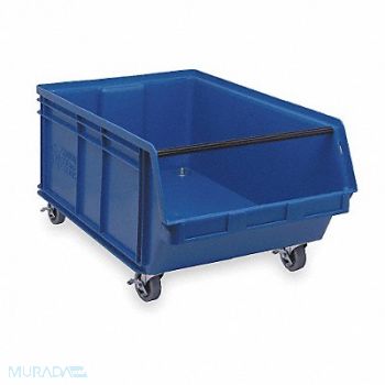 QUANTUM STORAGE SYSTEMS D5569 Mobile Bin Blue Polypropylene 14 7/8 in, 1VH61