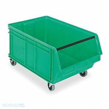 QUANTUM STORAGE SYSTEMS D5569 Mobile Bin Green Polypropylene 14 7/8 in, 1VH62
