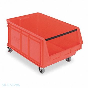 QUANTUM STORAGE SYSTEMS D5569 Mobile Bin Red Polypropylene 14 7/8 in, 1VH63