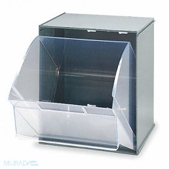 QUANTUM STORAGE SYSTEMS Tip-Out Bin Gray Unfinished 13 7/8 in, 1VH66