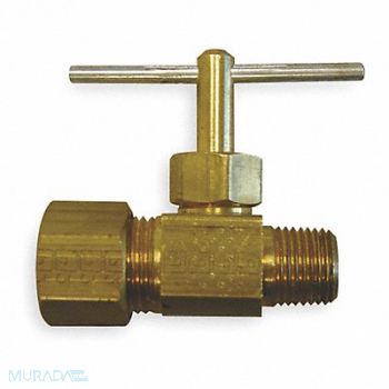 EATON WEATHERHEAD Needle Valve Straight Brass 1/4 x 3/8 In, 1VPV6