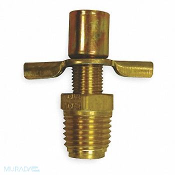 ANDERSON METALS Drain Cock Brass MNPT 1/4 In, 1VPX5