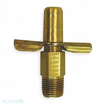 ANDERSON METALS Drain Cock Brass MNPT 1/8 In, 1VPY2