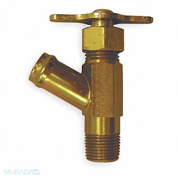 ANDERSON METALS Drain Cock Steel MNPT x Hose 3/8 In, 1VPY5