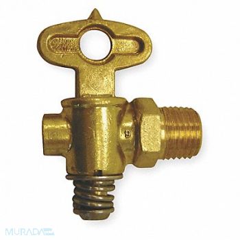 ANDERSON METALS Drain Cock Brass MNPT 1/4 In, 1VPZ2