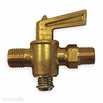 GRAINGER APPROVED Ground Plug Valve 1/4 In 30 PSI Brass, 1VRA5