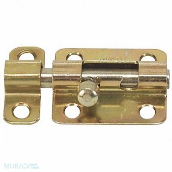 GRAINGER APPROVED Barrel Slide Bolt Yellow Zinc 2-1/2 In L, 1VZX2