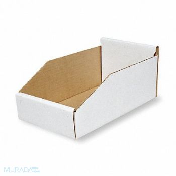 PACKAGING CORPORATION OF AMERICA Corr Shelf Bin White Cardboard 4 3/4 in, 1W769