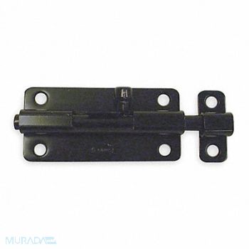 GRAINGER APPROVED Slide Barrel Bolt Black 4 In, 1WAA2