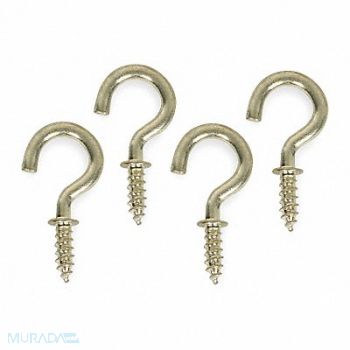 GRAINGER APPROVED Single Point Hook Brass 1/2 L PK20, 1WBH3