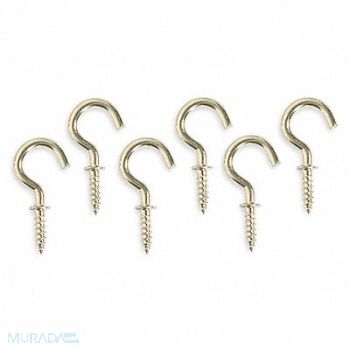GRAINGER APPROVED Single Point Hook Brass 5/8 L PK20, 1WBH6
