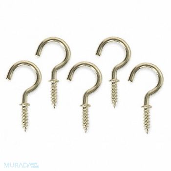 GRAINGER APPROVED Single Point Hook Brass 3/4 L PK20, 1WBH9